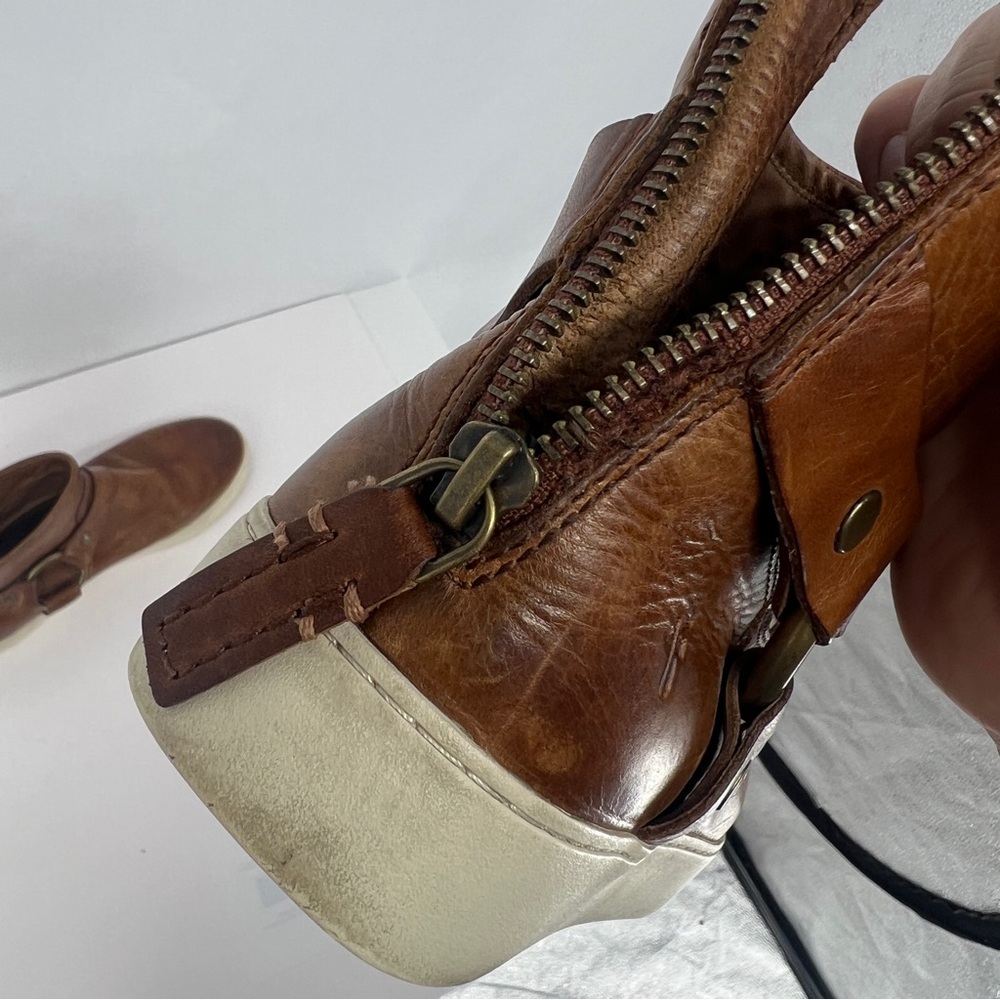 Frye Tan Leather booties - please read - Picture 12 of 15